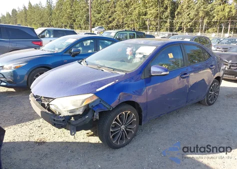 2014 Toyota Corolla S Plus z USA, uszkodzony, nr VIN 5YFBURHE3EP154667